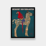 Munich Zoo Zebra Canvas Wall Art