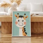 Adorable Giraffe Character Art for Kids