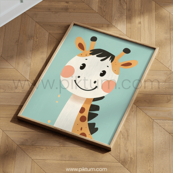 Adorable Giraffe Character Art for Kids