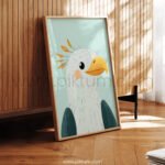 Playful Eagle Character Art for Kids Room