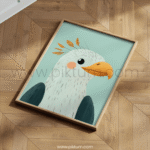 Playful Eagle Character Art for Kids Room