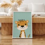 Playful Leopard Character Illustration for Kids Room