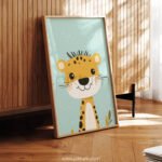 Playful Leopard Character Illustration for Kids Room