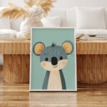 Cute Koala Character Art for Kids Room