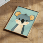 Cute Koala Character Art for Kids Room