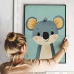 Cute Koala Character Art for Kids Room