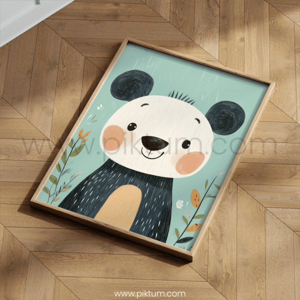 Charming Panda Character Illustration for Nursery