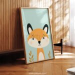 Whimsical Fox Illustration – Cute Animal Nursery Art