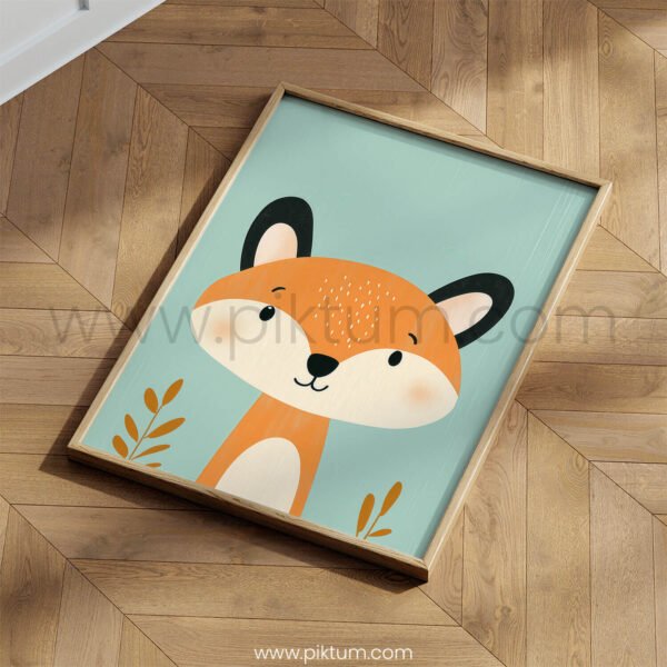 Whimsical Fox Illustration – Cute Animal Nursery Art