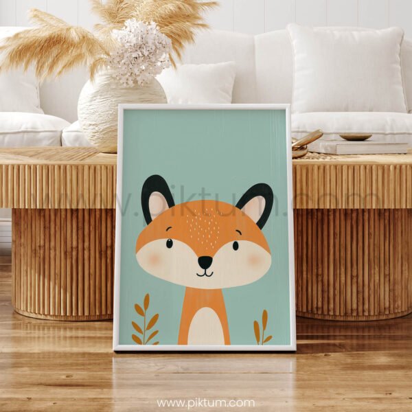 Whimsical Fox Illustration – Cute Animal Nursery Art