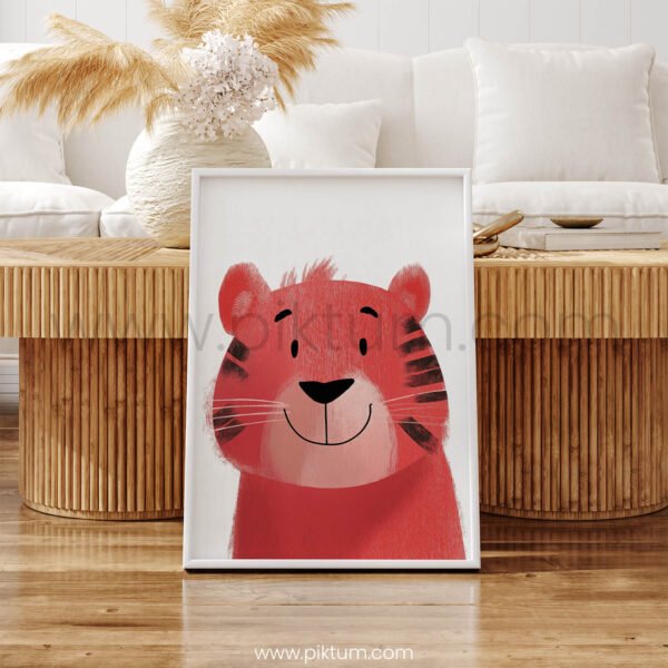 Friendly Bear Illustration Wall Art – Cozy Woodland Animal Print