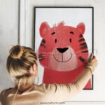 Friendly Bear Illustration Wall Art – Cozy Woodland Animal Print