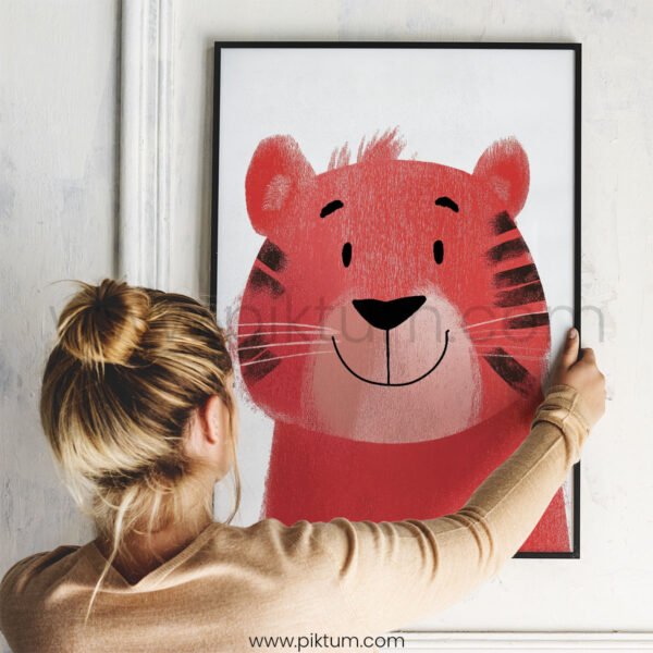 Friendly Bear Illustration Wall Art – Cozy Woodland Animal Print