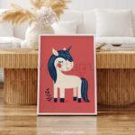 Gentle Unicorn Illustration – Dreamy Kids Wall Art Print