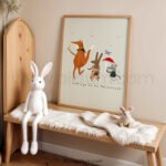 “Let’s Go on an Adventure” Nursery Wall Art – Woodland Animals Kids Print