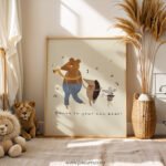 “Dance to Your Own Beat” Nursery Wall Art – Woodland Music Print for Kids
