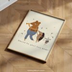 “Dance to Your Own Beat” Nursery Wall Art – Woodland Music Print for Kids