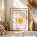 “You Fill the World with Sunshine” Nursery Wall Art – Sunshine Quote Print