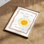 “You Fill the World with Sunshine” Nursery Wall Art – Sunshine Quote Print