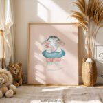 “Let’s Have Fun” Nursery Wall Art – Whimsical Elephant Print