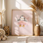 “Let’s Dance” Penguin Nursery Wall Art – Ballerina Animal Print