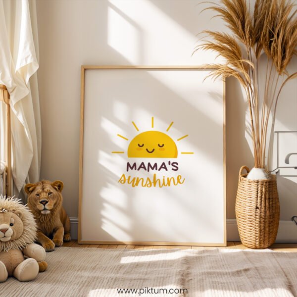 “Mama’s Sunshine” Nursery Wall Art – Sweet Baby Room Print