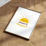 “Mama’s Sunshine” Nursery Wall Art – Sweet Baby Room Print