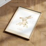“My Little Garden” Nursery Wall Art – Watercolor Bunny Print
