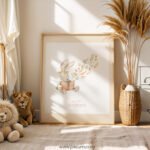 “My Little Garden” Nursery Wall Art – Reading Bunny Watercolor Print
