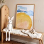 “Hello Sunshine” Nursery Wall Art – Sun Boho Kids Room Print