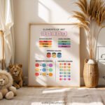 Elements of Art – Color Chart Wall Art for Kids | Educational Nursery Print