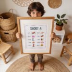 Short A Phonics Poster | Short Vowel A Words | Preschool Reading Wall Art | Kindergarten Phonics Chart