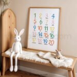 Numbers 1–20 Poster | Counting Numbers Chart | Preschool Math Wall Art | Kindergarten Learning Print