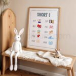 Short I Vowel Sound Poster | CVC Words Phonics Chart | Preschool Reading Wall Art