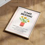 Flower Breathing Poster | Calm Down Strategy for Kids | Mindfulness Classroom Wall Art