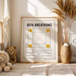 Box Breathing Poster | Calm Down Strategy for Kids | Mindfulness Classroom Wall Art