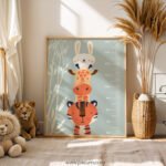 Animal Growth Chart for Kids | Jungle Height Chart Wall Art | Nursery & Playroom Decor