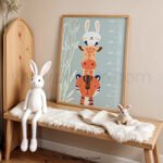 Animal Growth Chart for Kids | Jungle Height Chart Wall Art | Nursery & Playroom Decor