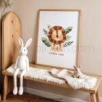 Little Lion Nursery Wall Art | Cute Safari Animal Print | Jungle Baby Room Decor