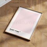 Baby Pink Pantone Print | Blush Pink Wall Art | Minimalist Nursery Color Poster
