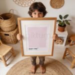 Baby Pink Pantone Print | Blush Pink Wall Art | Minimalist Nursery Color Poster