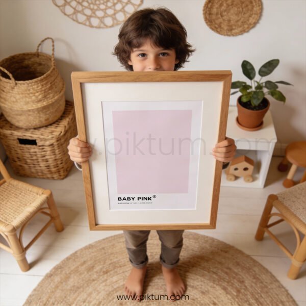 Baby Pink Pantone Print | Blush Pink Wall Art | Minimalist Nursery Color Poster