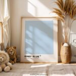 Baby Blue Pantone Print | Soft Blue Nursery Wall Art | Minimalist Color Poster