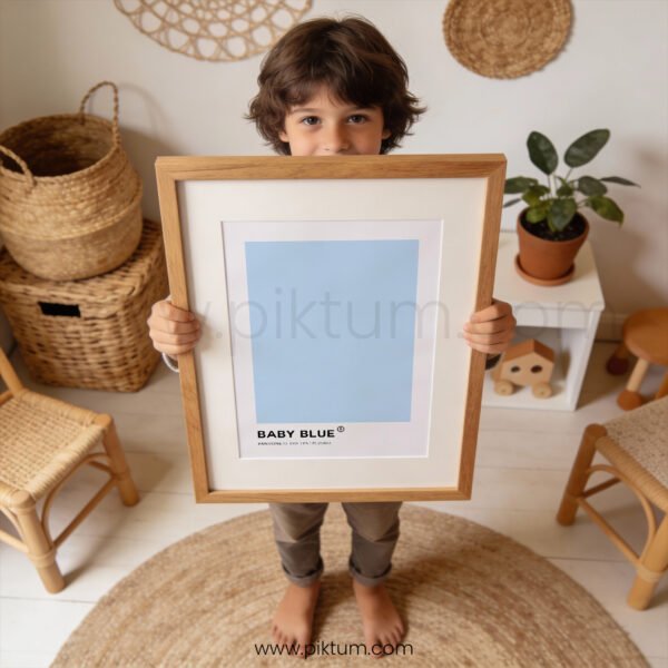 Baby Blue Pantone Print | Soft Blue Nursery Wall Art | Minimalist Color Poster