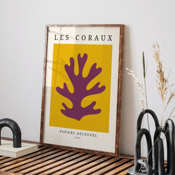 Modern Abstract Coral Printable Wall Art - Les Coraux