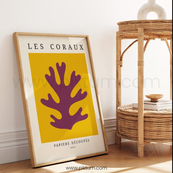 Modern Abstract Coral Printable Wall Art - Les Coraux