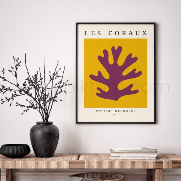 Modern Abstract Coral Printable Wall Art - Les Coraux