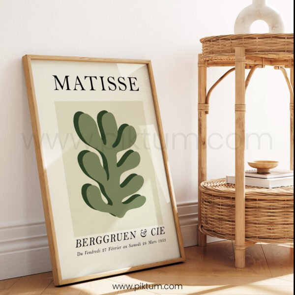 Matisse-Inspired Minimalist Leaf Art Printable Wall Decor
