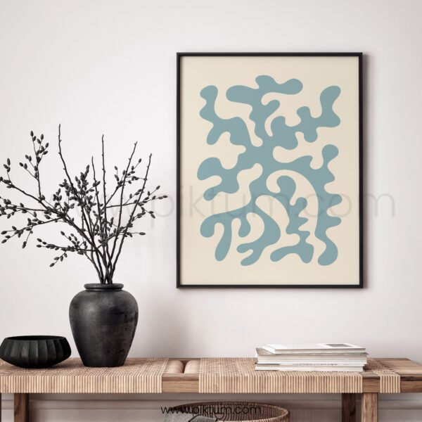Abstract Blue Printable Wall Art for Modern Spaces