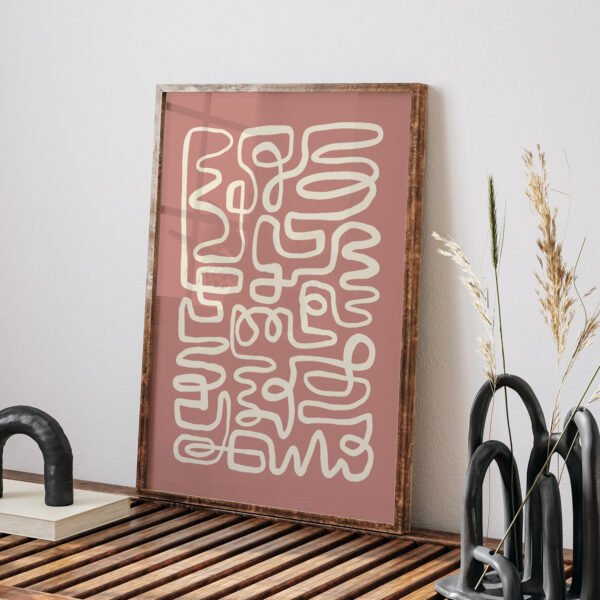 Modern Abstract Pastel Pink Wall Art Print